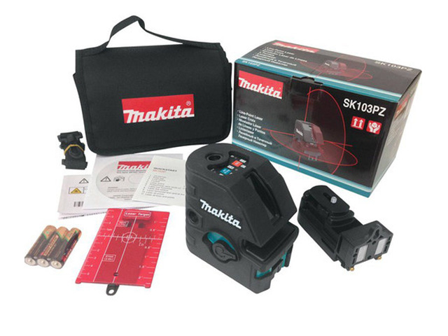 Нивелир лазерный линейный MAKITA SK 103 PZ с держателем в сумке (проекция: 2 плоскости 270°, 4 точки, до 15 м, +/- 0.30 мм/м, резьба 1/4") Нивелир лазерный линейный MAKITA SK 103 PZ с держателем в сумке (проекция: 2 плоскости 270°, 4 точки, до 15 м, +/- 0.30 мм/м, резьба 1/4")