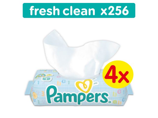 Салфетки влажные детск. Baby Fresh Clean 4х64 шт. Pampers Салфетки влажные детск. Baby Fresh Clean 4х64 шт. Pampers