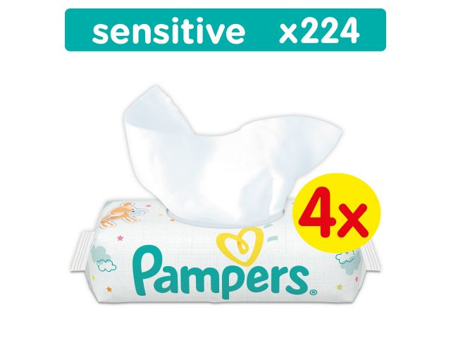 Салфетки влажные детск. Sensitive 4х56 шт. Pampers Салфетки влажные детск. Sensitive 4х56 шт. Pampers