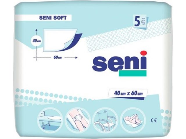 Пеленки гигиенические Soft 40х60 см 5 шт. Seni Пеленки гигиенические Soft 40х60 см 5 шт. Seni