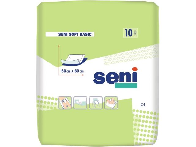 Пеленки гигиенические Soft Basic 60х60 см 10 шт. Seni Пеленки гигиенические Soft Basic 60х60 см 10 шт. Seni