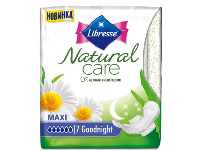 Прокладки гигиен. Natural Care Maxi Night 7 шт. Libresse Прокладки гигиен. Natural Care Maxi Night 7 шт. Libresse