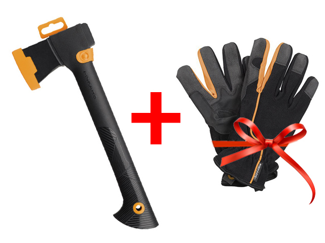 Топор универсальный Fiskars Solid + Перчатки садовые FISKARS (ПРОМО) Топор универсальный Fiskars Solid + Перчатки садовые FISKARS (ПРОМО)
