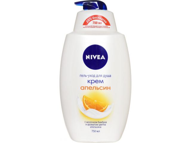 Гель для душа Апельсин 750 мл Nivea Гель для душа Апельсин 750 мл Nivea