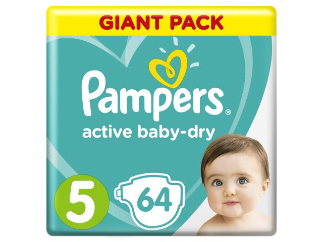 Подгузники детск. однораз. Active Baby-Dry Junior (11-16 кг) 64 шт. Pampers Подгузники детск. однораз. Active Baby-Dry Junior (11-16 кг) 64 шт. Pampers