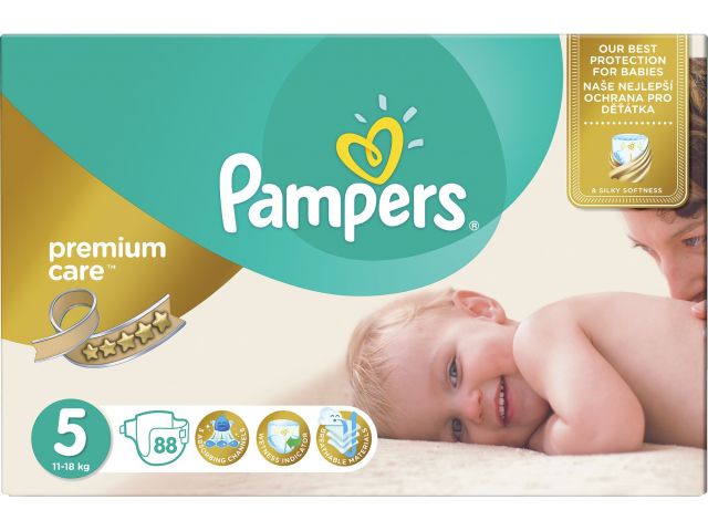 Подгузники детск. однораз. Premium Care Junior (11-18 кг) 88 шт. Pampers Подгузники детск. однораз. Premium Care Junior (11-18 кг) 88 шт. Pampers