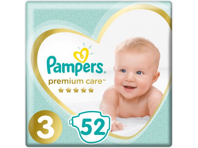 Подгузники детск. однораз. Premium Care Midi (6-10 кг) 52 шт. Pampers Подгузники детск. однораз. Premium Care Midi (6-10 кг) 52 шт. Pampers