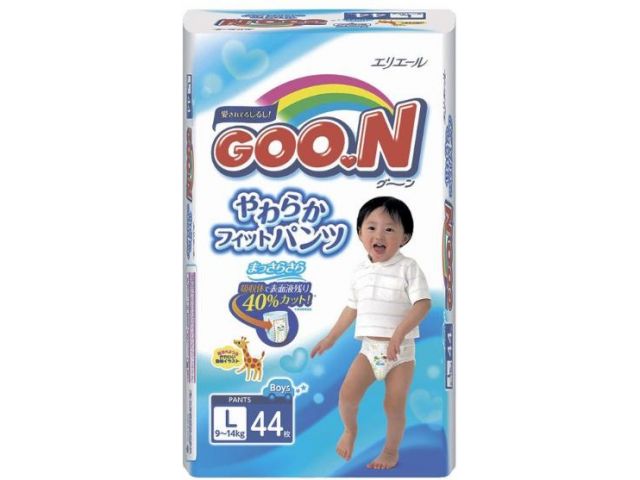 Подгузники-трусики детск. однораз. для мальчиков Pants L (9-14 кг) 44 шт. Goo.N Подгузники-трусики детск. однораз. для мальчиков Pants L (9-14 кг) 44 шт. Goo.N
