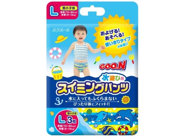 Подгузники-трусики детск. однораз. для плавания L3 Boys (9-14 кг) 3 шт. Goo.N Подгузники-трусики детск. однораз. для плавания L3 Boys (9-14 кг) 3 шт. Goo.N