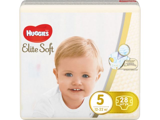 Подгузники детск. однораз. Elite Soft 5 Jumbo (12-22 кг) 28 шт. Huggies Подгузники детск. однораз. Elite Soft 5 Jumbo (12-22 кг) 28 шт. Huggies