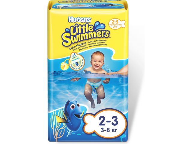 Подгузники детск. однораз. для плавания Little Swimmers 2-3 (3-8 кг) 12 шт. Huggies Подгузники детск. однораз. для плавания Little Swimmers 2-3 (3-8 кг) 12 шт. Huggies