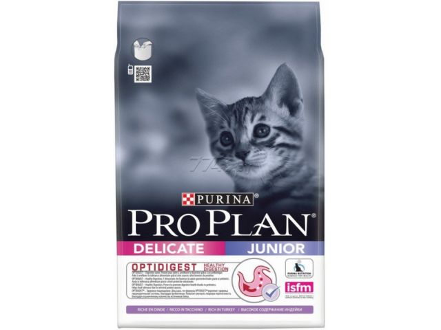 Корм для котят сухой с индейкой 1,5 Junior Delicate Purina Pro Plan Корм для котят сухой с индейкой 1,5 Junior Delicate Purina Pro Plan