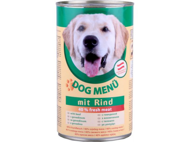 Корм для собак консервир. с говядиной 415 г Dog Menu Корм для собак консервир. с говядиной 415 г Dog Menu