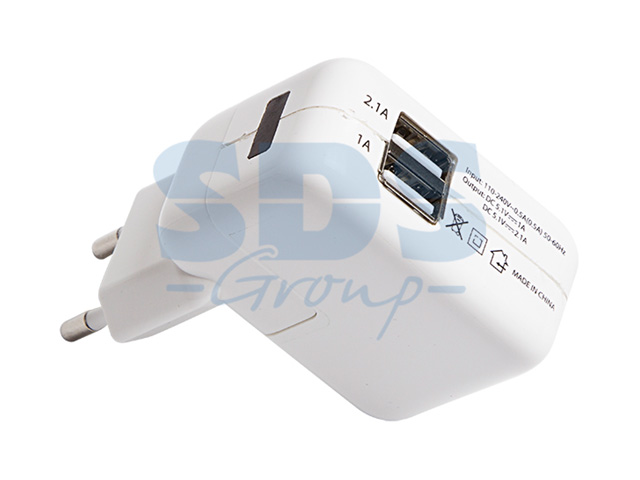 Устройство зарядное сетевое 2xUSB, переходник+адаптер (СЗУ) (5 V, 2100 mA+1000 mA) REXANT Устройство зарядное сетевое 2xUSB, переходник+адаптер (СЗУ) (5 V, 2100 mA+1000 mA) REXANT