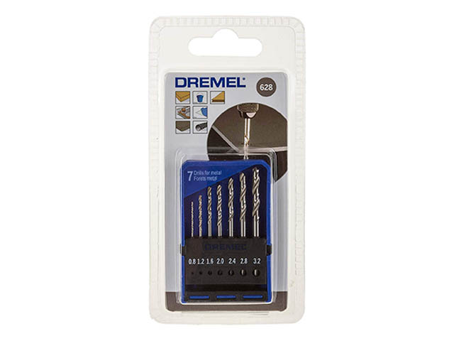 Набор сверл по дереву 0,8-3,2 мм DREMEL 628 (7 шт) Набор сверл по дереву 0,8-3,2 мм DREMEL 628 (7 шт)