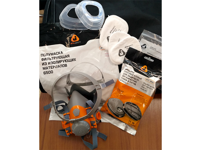 Полумаска 6500 с фильтрами 6510 А1 с предфильтрами и с держателями Jeta Safety (комплект) (р-р М, для защиты дыхания (полумаска, фильтры A1 2шт, предф Полумаска 6500 с фильтрами 6510 А1 с предфильтрами и с держателями Jeta Safety (комплект) (р-р М, для защиты дыхания (полумаска, фильтры A1 2шт, предф