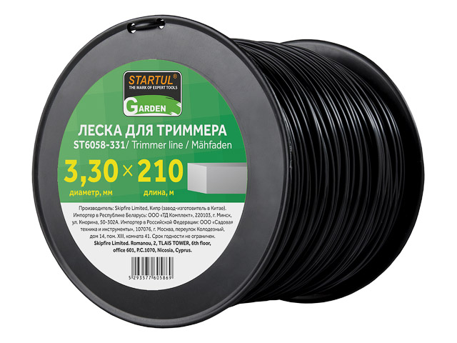 Леска ф 3.3 мм х 210 м квадратн. сеч. STARTUL GARDEN Леска ф 3.3 мм х 210 м квадратн. сеч. STARTUL GARDEN