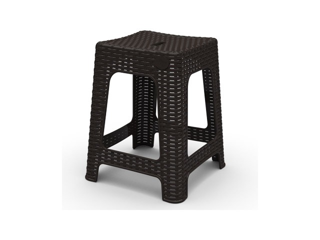 Табурет квадратный Rattan, горький шоколад, INGREEN (36,3х36,3х44,8 см) Табурет квадратный Rattan, горький шоколад, INGREEN (36,3х36,3х44,8 см)