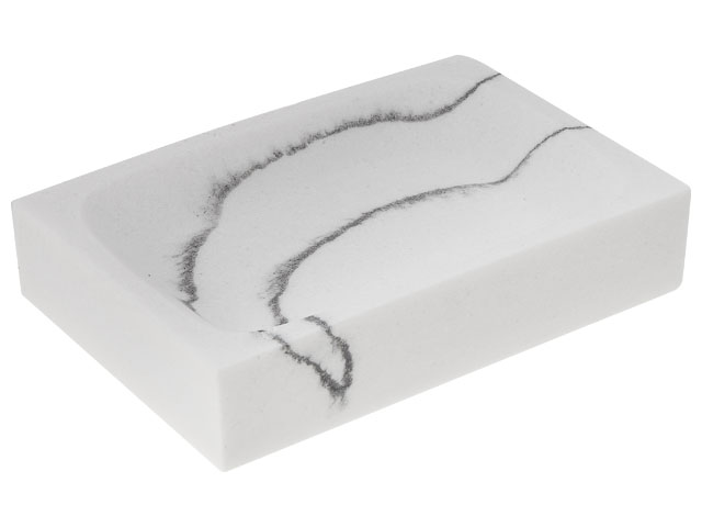 Мыльница MARBLE, белая, PERFECTO LINEA (Композитный материал: полирезин под натуральный камень) Мыльница MARBLE, белая, PERFECTO LINEA (Композитный материал: полирезин под натуральный камень)