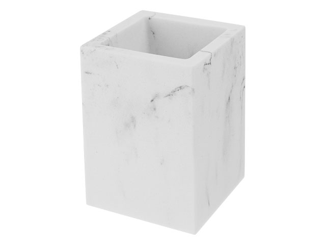 Стакан для зубных щеток MARBLE, белый, PERFECTO LINEA (Композитный материал: полирезин под натуральный камень) Стакан для зубных щеток MARBLE, белый, PERFECTO LINEA (Композитный материал: полирезин под натуральный камень)