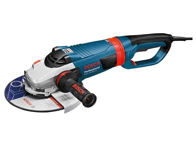 Двуручная углошлифмашина BOSCH GWS 26-180 LVI в кор. (2600 Вт, диск 180х22 мм, вибро, плавный пуск) Двуручная углошлифмашина BOSCH GWS 26-180 LVI в кор. (2600 Вт, диск 180х22 мм, вибро, плавный пуск)