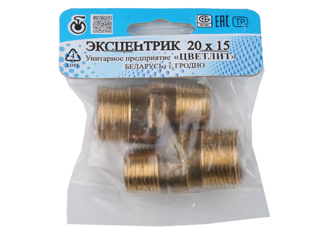 Эксцентрик 3/4X1/2 (2шт), Цветлит (инд. упаковка) Эксцентрик 3/4X1/2 (2шт), Цветлит (инд. упаковка)
