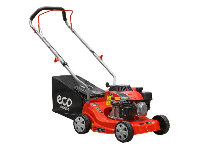 Газонокосилка бензиновая ECO LG-435 (3.5 л.с., шир. 40 см, ручной привод, пластик. корпус, травосборник 40 л) Газонокосилка бензиновая ECO LG-435 (3.5 л.с., шир. 40 см, ручной привод, пластик. корпус, травосборник 40 л)