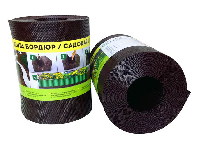 Лента бордюр садовая/газонная "Классика" (9м, h20см, корич.) (ДОМ МАСТЕРОВ) Лента бордюр садовая/газонная "Классика" (9м, h20см, корич.) (ДОМ МАСТЕРОВ)