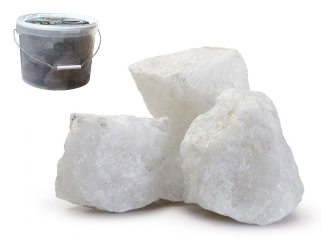 Камень для бани Кварц (жаркий лед), колотый, ведро по 10 кг, ARIZONE Камень для бани Кварц (жаркий лед), колотый, ведро по 10 кг, ARIZONE