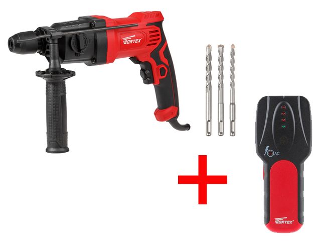 Перфоратор WORTEX RH 2427 в кор. + набор буров + АКЦИЯ! Детектор проводки WORTEX в подарок! (Детектор проводки WORTEX в подарок!) Перфоратор WORTEX RH 2427 в кор. + набор буров + АКЦИЯ! Детектор проводки WORTEX в подарок! (Детектор проводки WORTEX в подарок!)