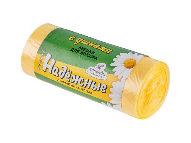 Мешки для мусора с ушками, 35 л, 30 шт, "НАДЕЖНЫЕ", желтые, РОМАШКА (50х57,5см/12мкм) Мешки для мусора с ушками, 35 л, 30 шт, "НАДЕЖНЫЕ", желтые, РОМАШКА (50х57,5см/12мкм)