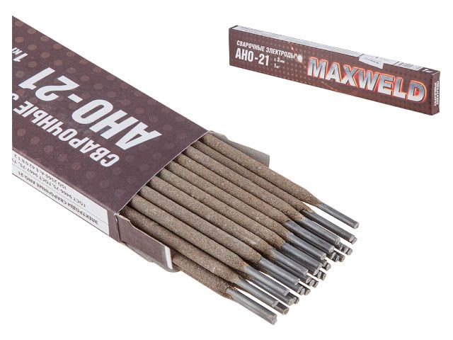 Электроды АНО-21 ф 3мм (уп. 1 кг) MAXWELD Электроды АНО-21 ф 3мм (уп. 1 кг) MAXWELD