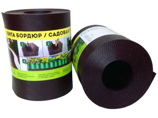 Лента бордюр садовая/газонная "Классика" (9м, h30см, коричн.) (ДОМ МАСТЕРОВ) Лента бордюр садовая/газонная "Классика" (9м, h30см, коричн.) (ДОМ МАСТЕРОВ)
