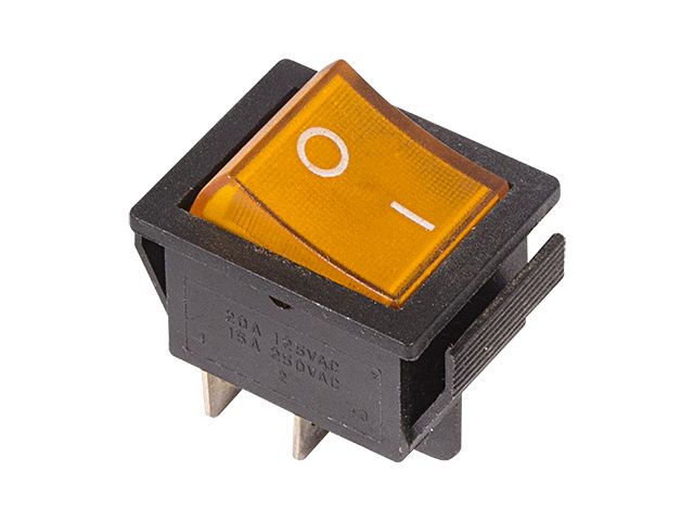 Выключатель клав. 250V 16А (4с) ON-OFF ж. с подсветкой (RWB-502, SC-767, IRS-201-1)(уп. 2шт) REXANT Выключатель клав. 250V 16А (4с) ON-OFF ж. с подсветкой (RWB-502, SC-767, IRS-201-1)(уп. 2шт) REXANT