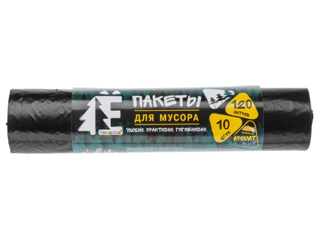 Мешки для мусора, 120 л, 10 шт, "Е-Ромашка", черные, РОМАШКА (68х105 см/20мкм) Мешки для мусора, 120 л, 10 шт, "Е-Ромашка", черные, РОМАШКА (68х105 см/20мкм)