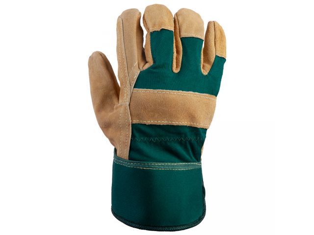 Перчатки спилковые комбинированные, 10/XL, коричневый/зелёный, Jeta Safety (кожа супер премиум класса A+) Перчатки спилковые комбинированные, 10/XL, коричневый/зелёный, Jeta Safety (кожа супер премиум класса A+)