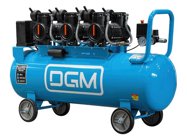 Компрессор DGM AC-6100LD (450 л/мин, 8 атм, коаксиальный, безмасляный, электр. блок упр., ресив. 100 л, 230 В, 2,4 кВт) Компрессор DGM AC-6100LD (450 л/мин, 8 атм, коаксиальный, безмасляный, электр. блок упр., ресив. 100 л, 230 В, 2,4 кВт)