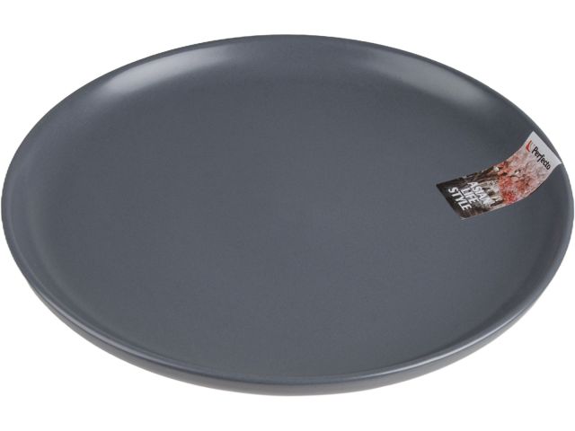 Тарелка десертная керамическая, 20.5 см, серия ASIAN, серая, PERFECTO LINEA Тарелка десертная керамическая, 20.5 см, серия ASIAN, серая, PERFECTO LINEA