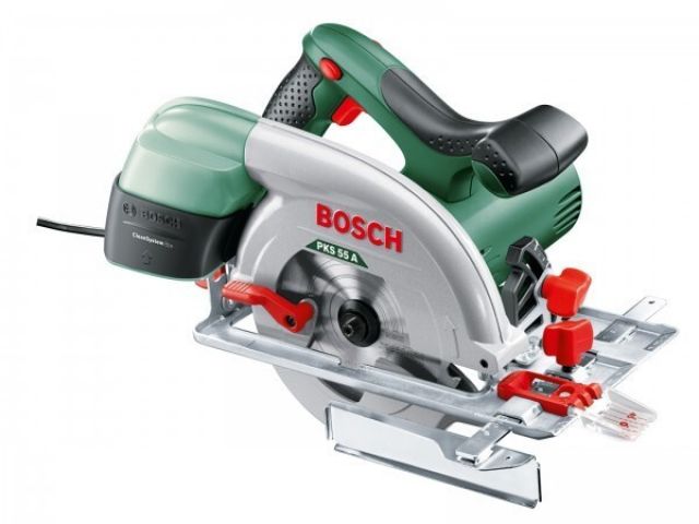 Циркулярная пила BOSCH PKS 55 A в кор. (1200 Вт, 160х20 мм, до 55 мм) Циркулярная пила BOSCH PKS 55 A в кор. (1200 Вт, 160х20 мм, до 55 мм)