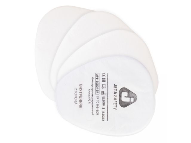 Предфильтр Jeta Safety 6022 (4 шт. в уп.) (Для защиты от пыли и аэрозолей класса Р2 R) Предфильтр Jeta Safety 6022 (4 шт. в уп.) (Для защиты от пыли и аэрозолей класса Р2 R)