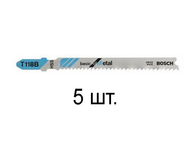 Пилка лобз. по металлу T118B (5 шт.) BOSCH (пропил прямой, тонкий, для базовых работ) Пилка лобз. по металлу T118B (5 шт.) BOSCH (пропил прямой, тонкий, для базовых работ)