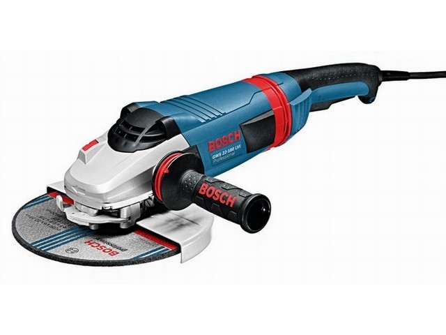 Двуручная углошлифмашина BOSCH GWS 22-180 LVI в кор. (2200 Вт, диск 180х22 мм, вибро, плавный пуск, без регул. об.) Двуручная углошлифмашина BOSCH GWS 22-180 LVI в кор. (2200 Вт, диск 180х22 мм, вибро, плавный пуск, без регул. об.)