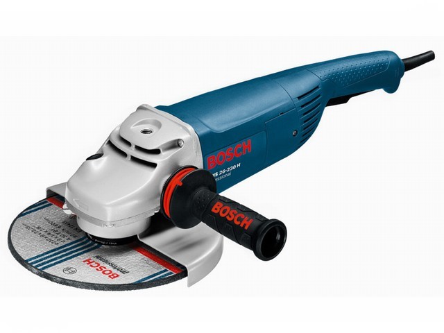 Двуручная углошлифмашина BOSCH GWS 26-230 H в кор. (2600 Вт, диск 230х22 мм) Двуручная углошлифмашина BOSCH GWS 26-230 H в кор. (2600 Вт, диск 230х22 мм)