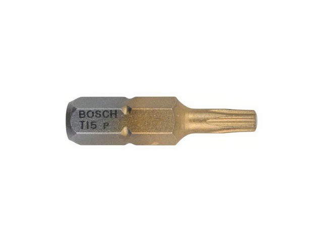 Насадка (бита) Torx Т15х25мм TIN (BOSCH) Насадка (бита) Torx Т15х25мм TIN (BOSCH)