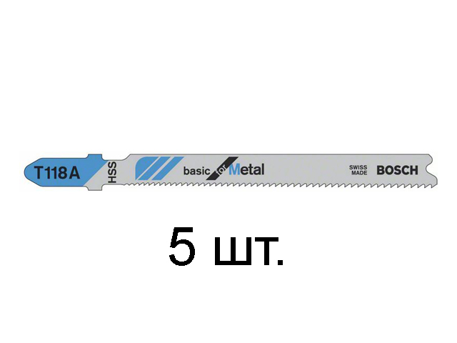 Пилка лобз. по металлу T118A (5 шт.) BOSCH (пропил прямой, тонкий, для листового металла) Пилка лобз. по металлу T118A (5 шт.) BOSCH (пропил прямой, тонкий, для листового металла)