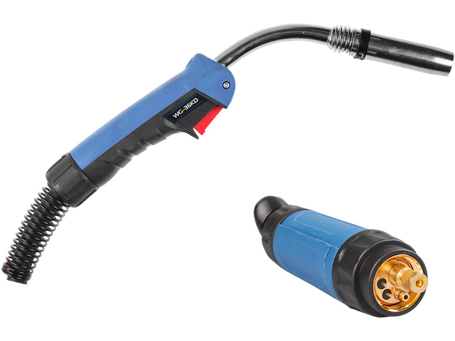Горелка сварочная MIG MAG WG-36KD (5м, 340А) SOLARIS (CO2 - 340A; Ar(Ar+CO2) - 320A; 0.8-1.2мм; ПВ - 60%; 5 метров; М8) Горелка сварочная MIG MAG WG-36KD (5м, 340А) SOLARIS (CO2 - 340A; Ar(Ar+CO2) - 320A; 0.8-1.2мм; ПВ - 60%; 5 метров; М8)
