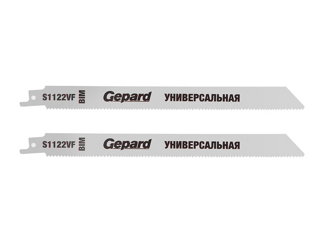 Пилка сабельная по дереву с гвоздями S1122VF (2 шт.) GEPARD (универсальная, полотно для сабельной пилы, пропил прямой, тонкий, для подгоночных пропило Пилка сабельная по дереву с гвоздями S1122VF (2 шт.) GEPARD (универсальная, полотно для сабельной пилы, пропил прямой, тонкий, для подгоночных пропило