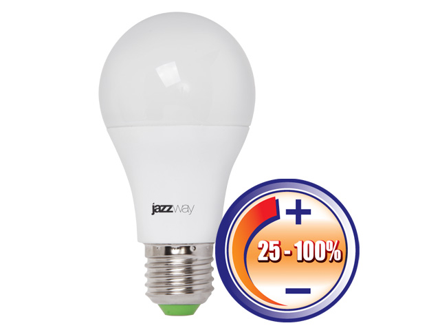 Лампа светодиодная A60 СТАНДАРТ DIM 10 Вт 160-260В E27 4000К JAZZWAY (60 Вт аналог лампы накал., 840Лм, нейтральный белый свет) Лампа светодиодная A60 СТАНДАРТ DIM 10 Вт 160-260В E27 4000К JAZZWAY (60 Вт аналог лампы накал., 840Лм, нейтральный белый свет)