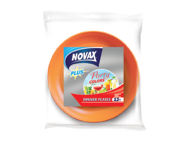 Тарелки столовые цветные 20,5 см 12 шт NV Plus (NOVAX) Тарелки столовые цветные 20,5 см 12 шт NV Plus (NOVAX)