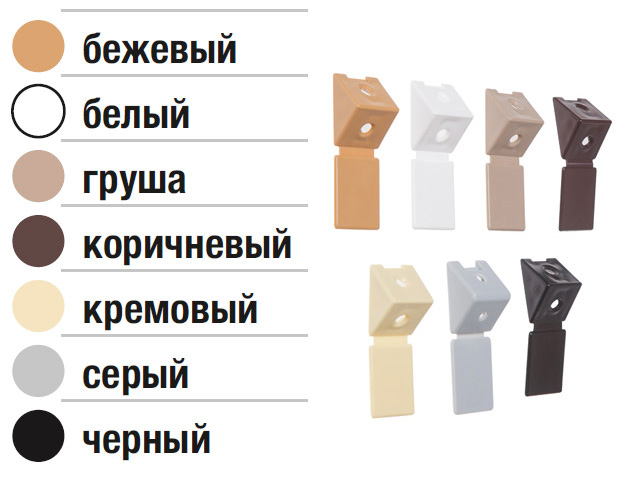 Уголок мебельный пласт. светло-серый STARFIX Уголок мебельный пласт. светло-серый STARFIX
